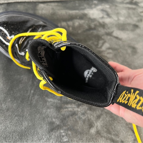 Dr. Martens Glitter Luana Women’s Black Combat Bootss Size 6 - Picture 11 of 12